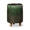 Companero Small Emerald Green Ceramic Planter Pot for Garden 4.82 in x 4.82 in x 6.5 in Easy Clean